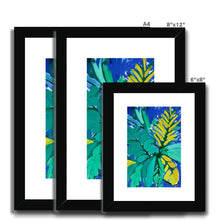 Load image into Gallery viewer, blue tropics Framed & Mounted Print
