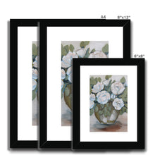 Load image into Gallery viewer, Vase of Roses Framed & Mounted Print