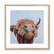 Load image into Gallery viewer, Cow Knows Framed & Mounted Print