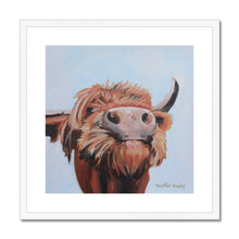 Load image into Gallery viewer, Cow Knows Framed & Mounted Print