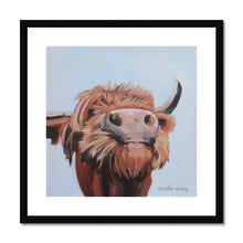 Load image into Gallery viewer, Cow Knows Framed & Mounted Print