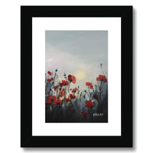 Load image into Gallery viewer, Rememberance Poppies Framed & Mounted Print - Heather Bailey Art