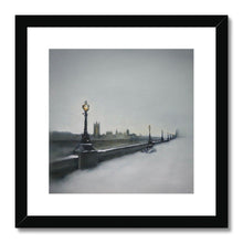 Load image into Gallery viewer, London Southbank on a Snowy Morning Framed & Mounted Print - Heather Bailey Art