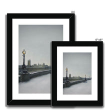 Load image into Gallery viewer, London Southbank on a Snowy Morning Framed & Mounted Print - Heather Bailey Art