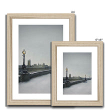 Load image into Gallery viewer, London Southbank on a Snowy Morning Framed & Mounted Print - Heather Bailey Art