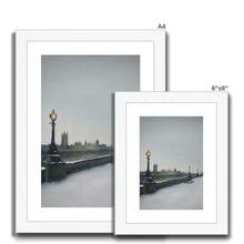 Load image into Gallery viewer, London Southbank on a Snowy Morning Framed & Mounted Print - Heather Bailey Art