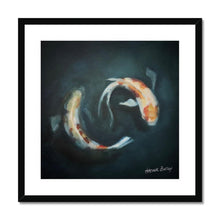 Load image into Gallery viewer, Koi in Deep Water Framed & Mounted Print - Heather Bailey Art