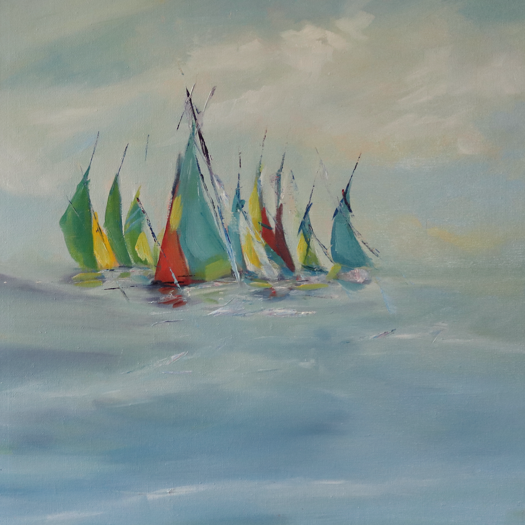 I'd Rather be Sailing Original oil painting (40x40cm)