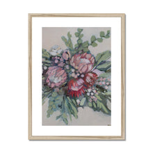 Load image into Gallery viewer, Protea Bouquet Framed &amp; Mounted Print
