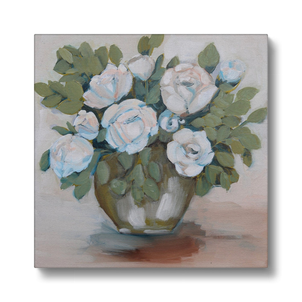 Vase of Roses Canvas