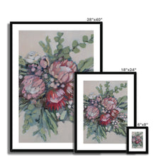 Load image into Gallery viewer, Protea Bouquet Framed &amp; Mounted Print
