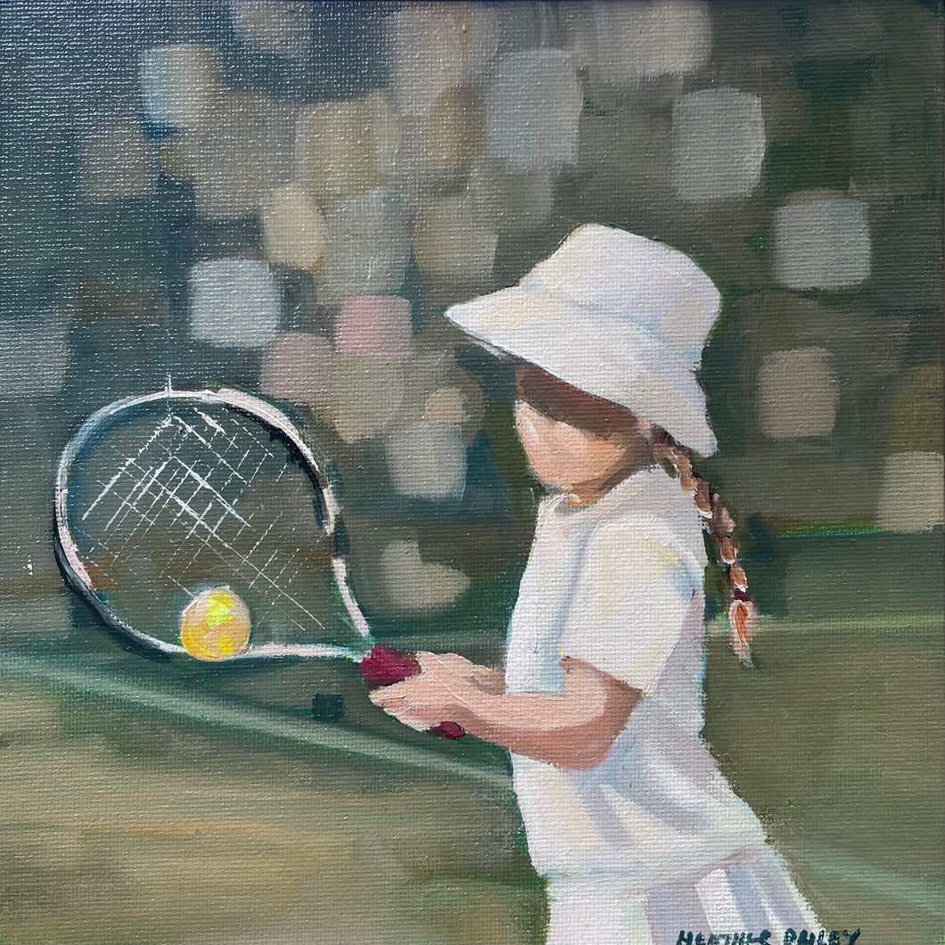 First Serve Original Oil Painting (20x20cm)