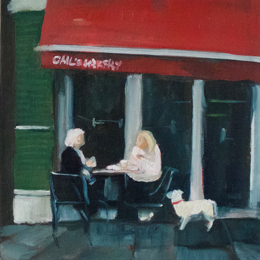 Lunch at Gails Original Oil Painting (20x20cm)