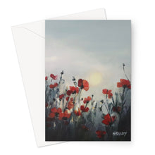 Load image into Gallery viewer, Rememberance Poppies Greeting Card

