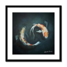 Load image into Gallery viewer, Koi in Deep Water Framed &amp; Mounted Print - Heather Bailey Art

