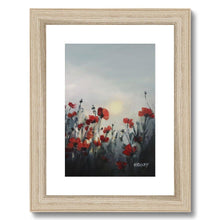 Load image into Gallery viewer, Rememberance Poppies Framed &amp; Mounted Print - Heather Bailey Art
