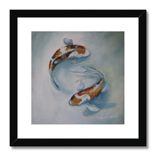 Load image into Gallery viewer, Koi in the Shallows Framed &amp; Mounted Print - Heather Bailey Art
