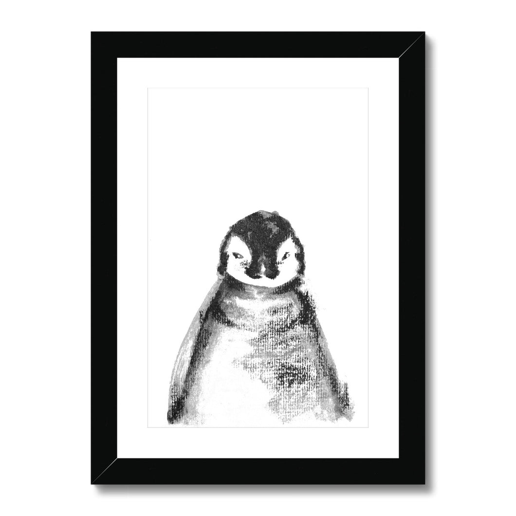 Baby Penguin Framed & Mounted Print