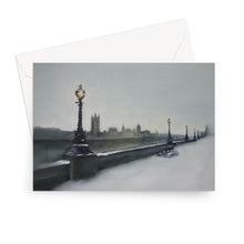 Load image into Gallery viewer, London Southbank on a Snowy Morning Greeting Card
